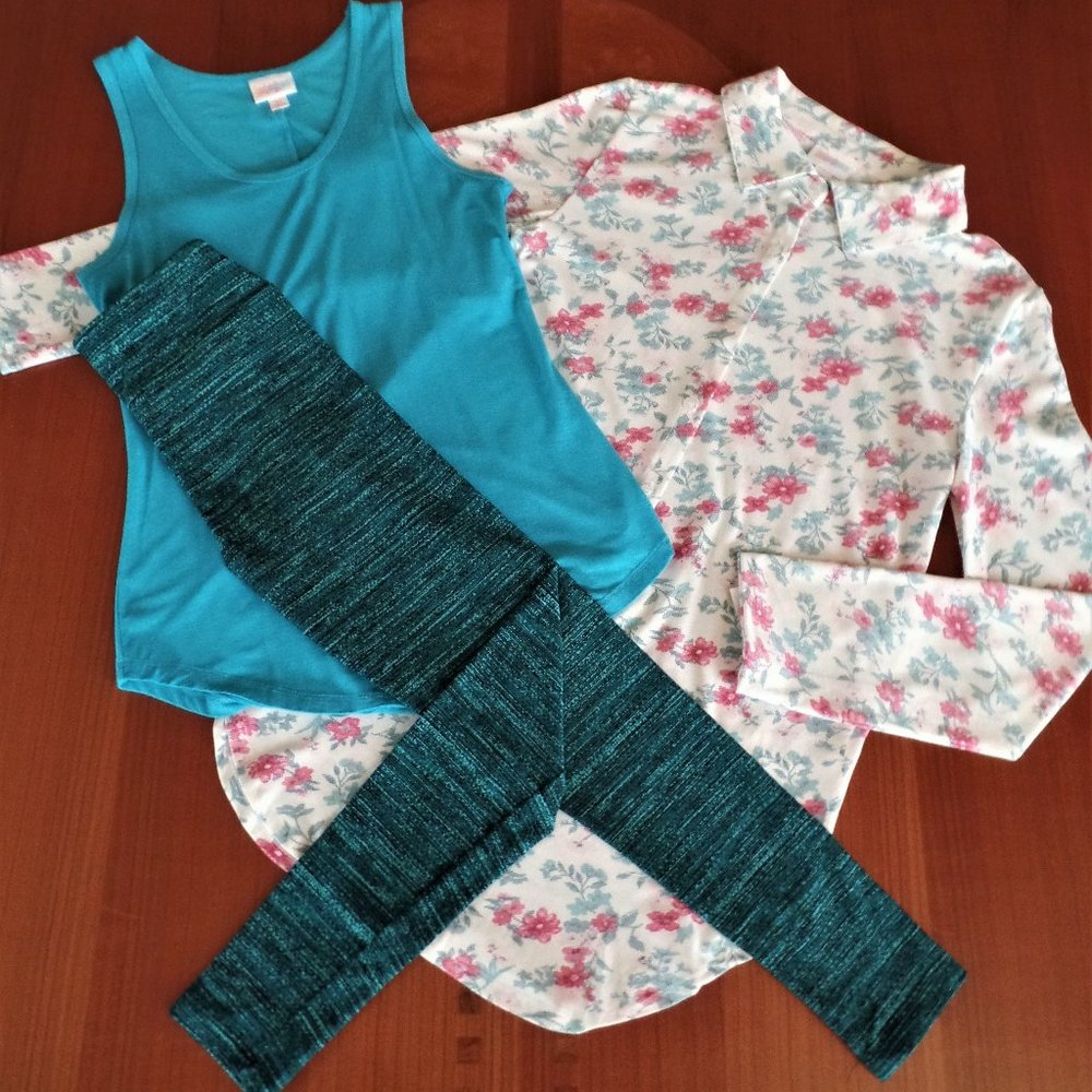LULAROE!  VALENTINA SHIRT, TANK TOP & LEGGINGS